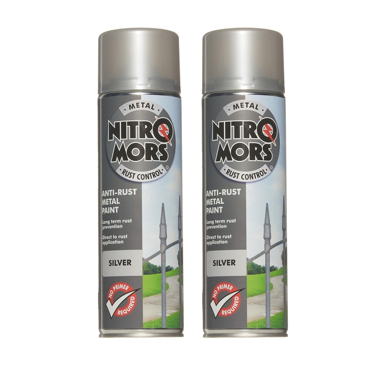 Nitromors Smooth Metal Finish Anti Rust Corrosion Silver Paint