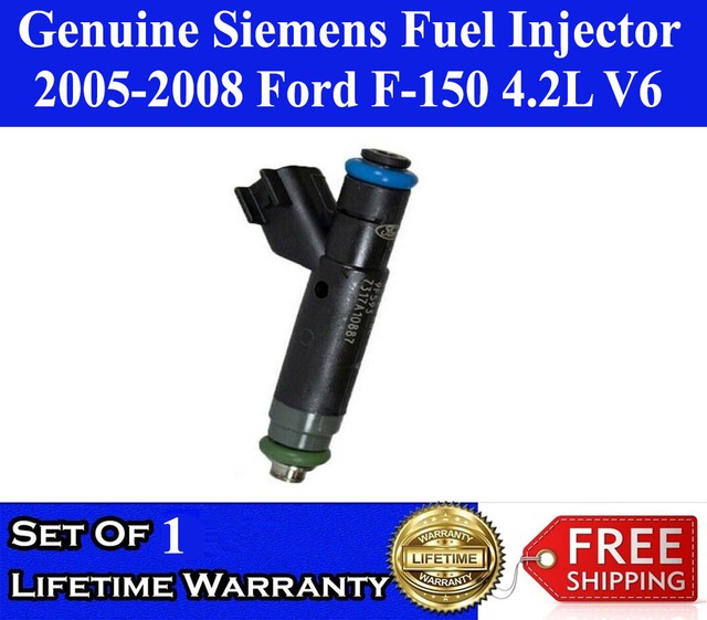 Single OEM Siemens Fuel Injector For 20052008 Ford F150 4.2L V6 5L3E