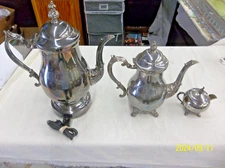 F. B. Rogers Silver Co.electric coffee pot, tea pot creamer set