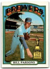 1972 Topps #281 Bill Parsons Milwaukee Brewers Rookie