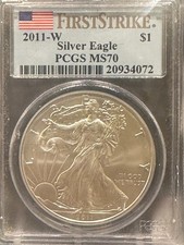 2011 (W) Silver Eagle $1 The West Point Mint PCGS MS70