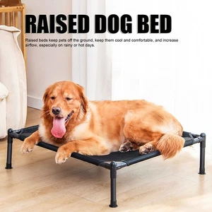 Raised Dog Bed Elevated Cooling Dog Bed Easy To Assemble Anti Slip High Load