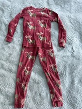 Tea Collection, Youth Pajama Set, Reindeer Print, Size 7