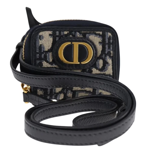 Portefeuille Dior Trotter en toile marine authentique