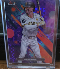 Topps Finest Purple Checkerboard Refractor Jackson Merrill #1 Padres 36/150