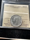 1942  ICCS Graded Canadian, ¢25 Cent, **AU-55** Cert# XYH 155