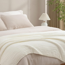 Cooling Muslin Blanket King Size 104"X80", 6-Layer Lightweight Gauze Blanket Mad