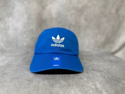 Adidas Youth Originals Blue Cap Adjustable Kids Trefoil Hat New