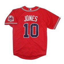 Mitchell Ness Atlanta BRAVES Chipper Jones AUTHENTIC 40 Anniversary PATCH JERSEY