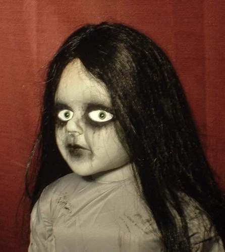 Haunted Creepy Doll "Eyes Follow You" 35" Tall Free Standing  Prop Halloween