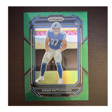 2022 Panini Prizm Green Prizm Rookie Aidan Hutchinson #340 Detroit Lions
