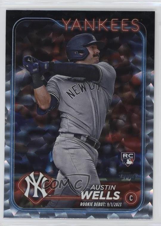 2024 Topps Update Debut Silver Crackle Foilboard Austin Wells Rookie RC 6z2