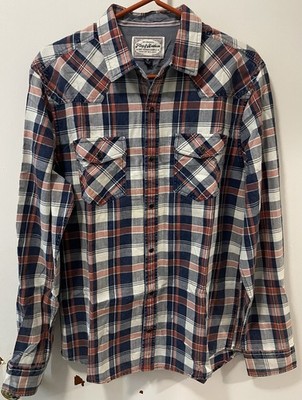 Flag & Anthem Men's Long Sleeve Plaid Western Snap Shirt Multi Color Size Medium