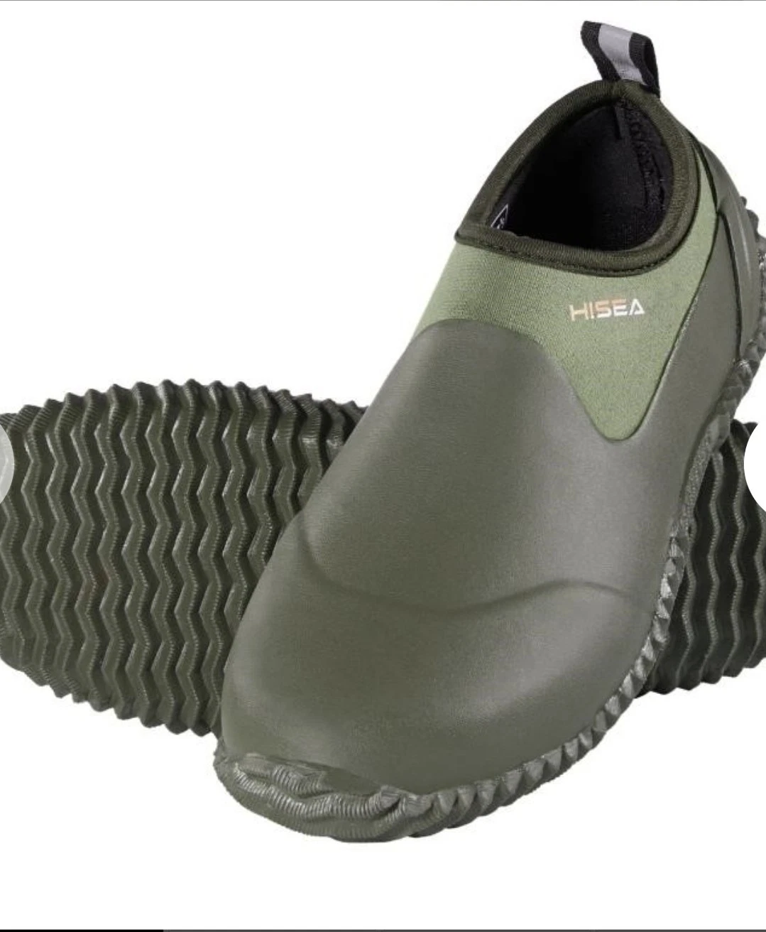 HISEA Unisex Garden Shoes Waterproof Anti-Slip Ankle Farm Yard Rubber Rain Boot