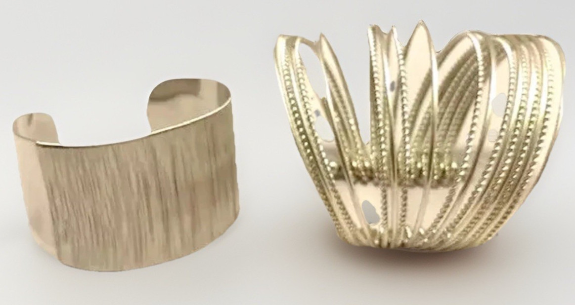 Cuff Bracelet Stack Boho Western Bangle Set 2 Rod… - image 2