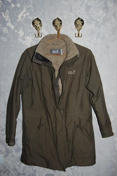 Women Jack Wolfskin Jacket Khaki Polyester 42 / XL