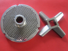 COMBO  42 x 1/8" 3mm  Meat Grinder Plate W/ HUB  HEAVY DUTY KNIFE