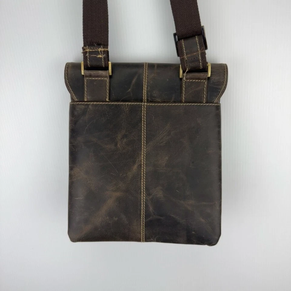 DANIER Genuine Leather Brown Crossbody Bag - Image 2 of 4