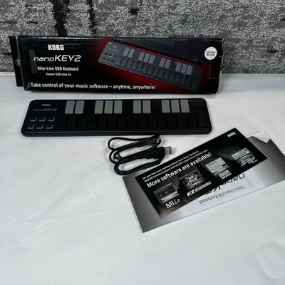 Korg nanoKEY2 USB MIDI Keyboard Controller Black 25 Key New Open Box