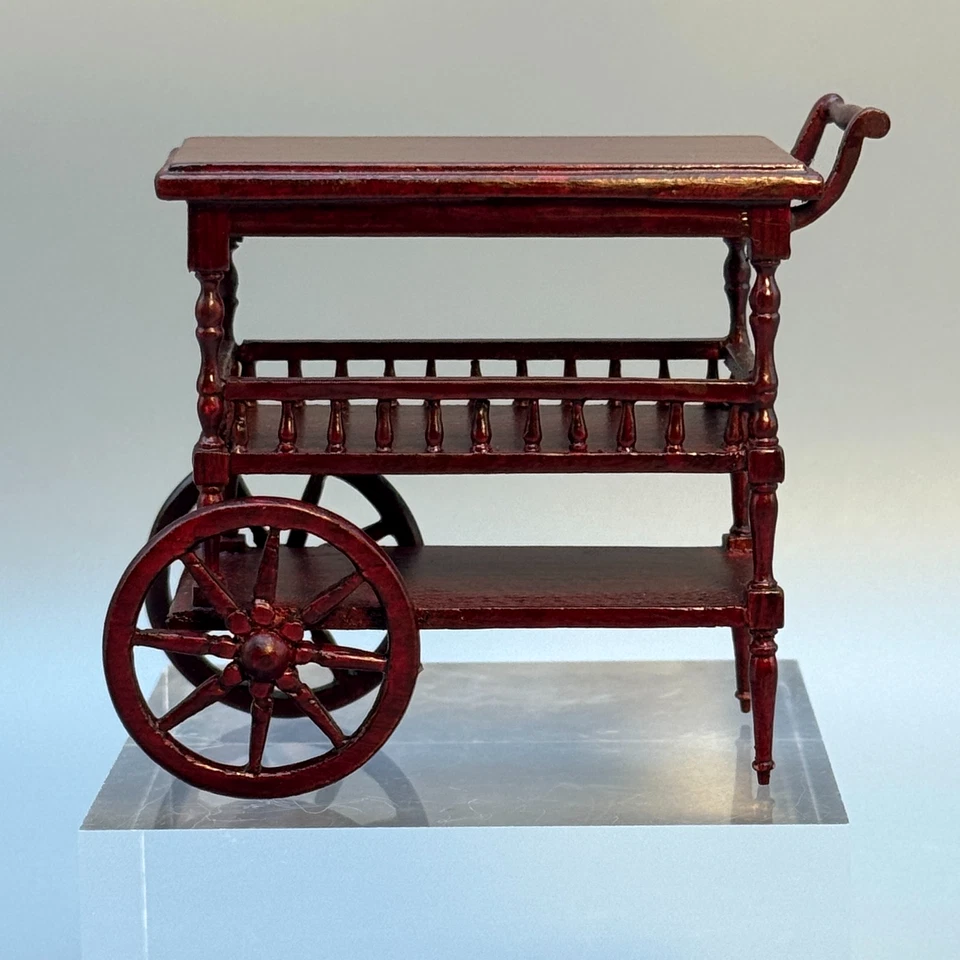 Bespaq 全新带盒维多利亚茶吧服务车 #MH 3544 微型复古娃娃屋 1:12 — 第 4/4 张图片