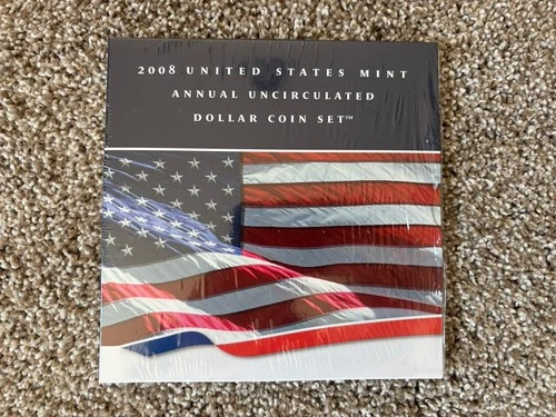 2008 U.S. Mint ANNUAL UNCIRCULATED DOLLAR COIN SET w/ American Silver Eagle $1