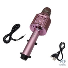 Lenco BMC-090 - Karaoke Mikrofon - Bluetooth V4.2 - Mit Smartphone-Halterung - 5