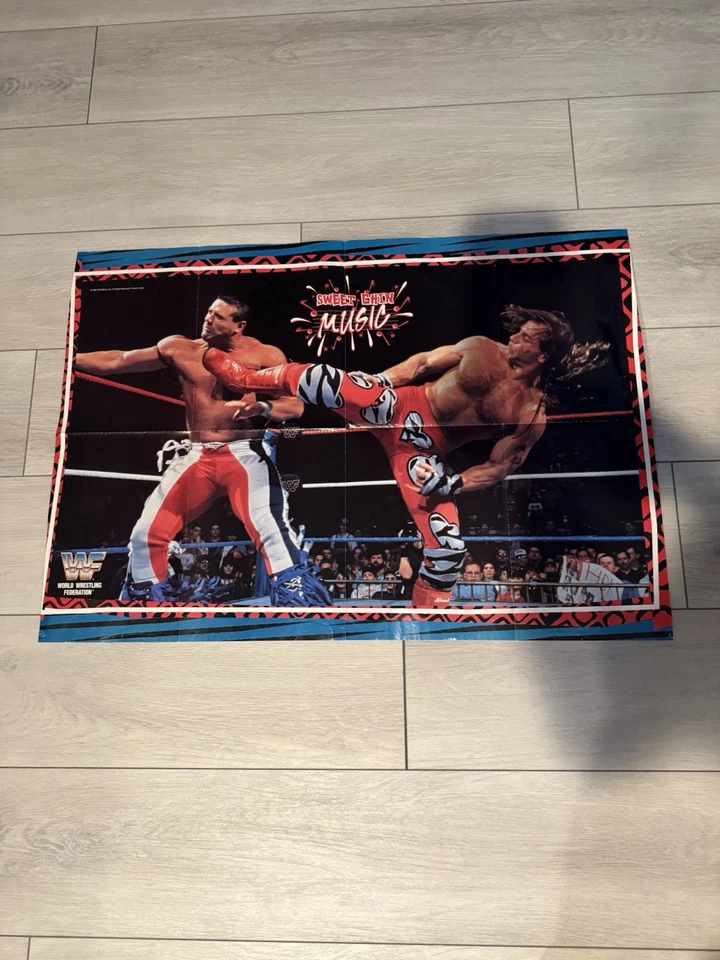 Foto póster de dos caras Shawn Michaels and Sunny 30x22 WWF WWE raro Foto 2 de 2