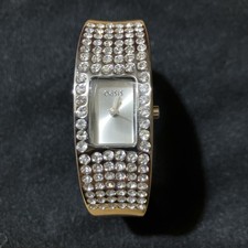Ladies watch Oasis B305A Ladies Silver Crystal Bangle Watch New Battery Fitted