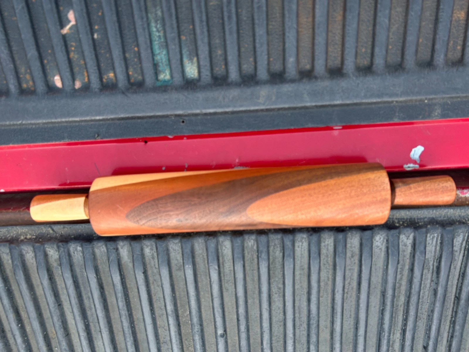 Hand Turned Large Rolling Pin Made Of Various Woods 19”