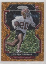2021 Panini Prizm Rookie Orange Disco Prizm Ambry Thomas #439 0kp1