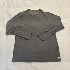 Vuori Strato Tech Tee Long Sleeve Shirt Performance Stretch XL Mens Grey Active