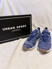 Urban Sport by JSlides Opy Women Size 8.5 Blue 2 Tone Knit Shoes Sneakers