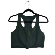 Girlfriend Collective Racerback Sports Bra Dark Green Medium NWT