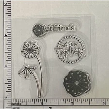 Heidi Grace Studio G Clear Stamps Girlfriends & Let's Get Together Set Crafting