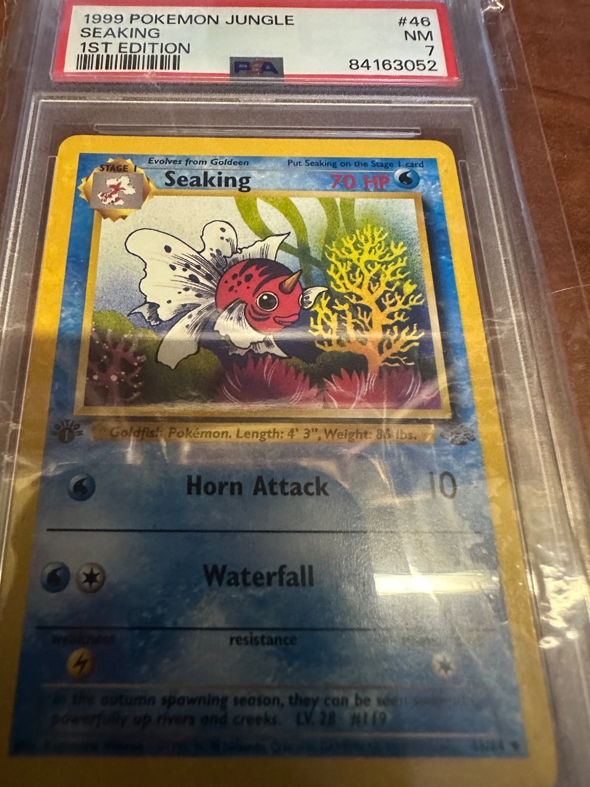 1999 Pokemon Seaking 46/64 Jungle Regular 1st Edition