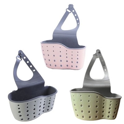 Drain Basket Kitchen Sink Holder for Sponges Soap Cleaning Accessories Organiser