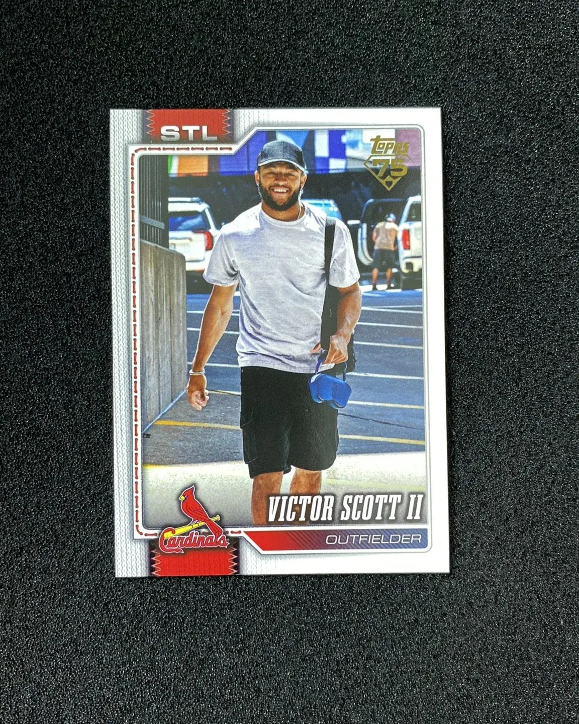 2026 Topps Series 1 75th Golden Mirror Variation SP #221 Victor Scott II QI95