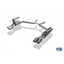 Fox Duplex Sportauspuff Mercedes E-Klasse S211 W211 mit Ausschnitt je 2x76mm