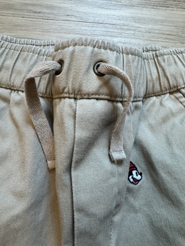 Janie And Jack Boys Mickey Mouse Embroidered Disney Khaki Pants Sz 7 - Picture 3 of 8