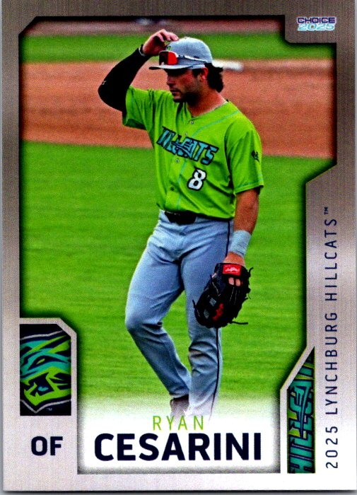 Ryan Cesarini 2025 Choice Lynchburg Hillcats #25 Lynchburg Hillcats