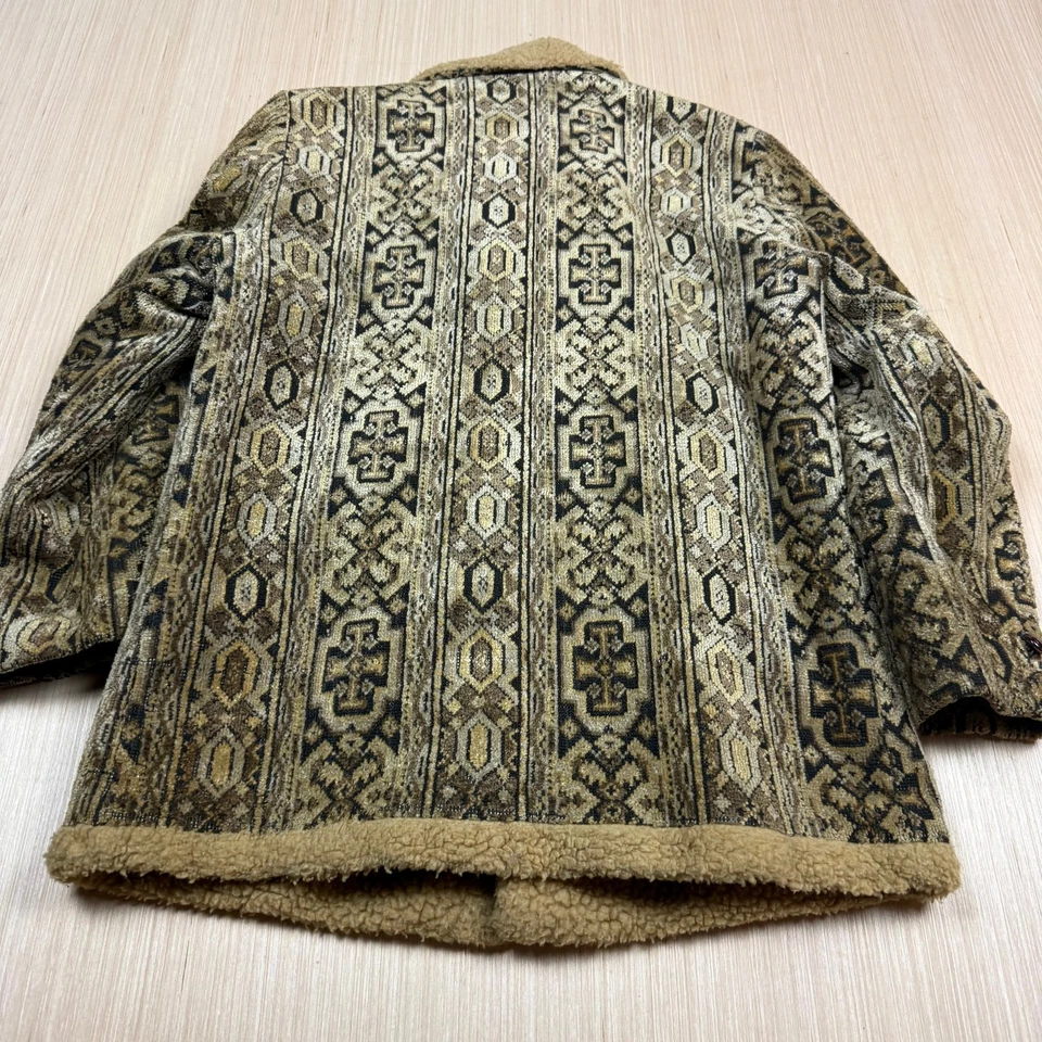 Abrigo Chaqueta Abrigo Tapiz Lakeland Años 70 60 Forrado Sherpa Alfombra Textil Talla 38 Foto 4 de 4