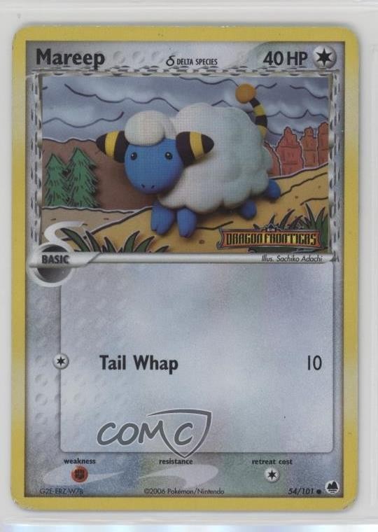 Mareep Reverse Foil Pokémon EX Dragon Frontiers #54 2006