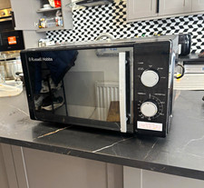 Russell Hobbs RHM2068B 20L Black Countertop Microwave, Dial Control, 5 Settings