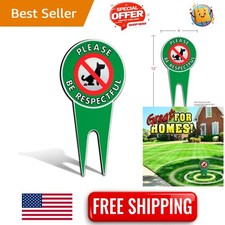 Aluminum Clean Up After Your Dog Sign - 12x6 for Easy Lawn Installation