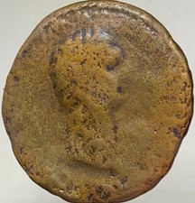 Sestertius Large Ancient Roman Empire Coin Emperor Domitian 81AD-96AD 32 mm