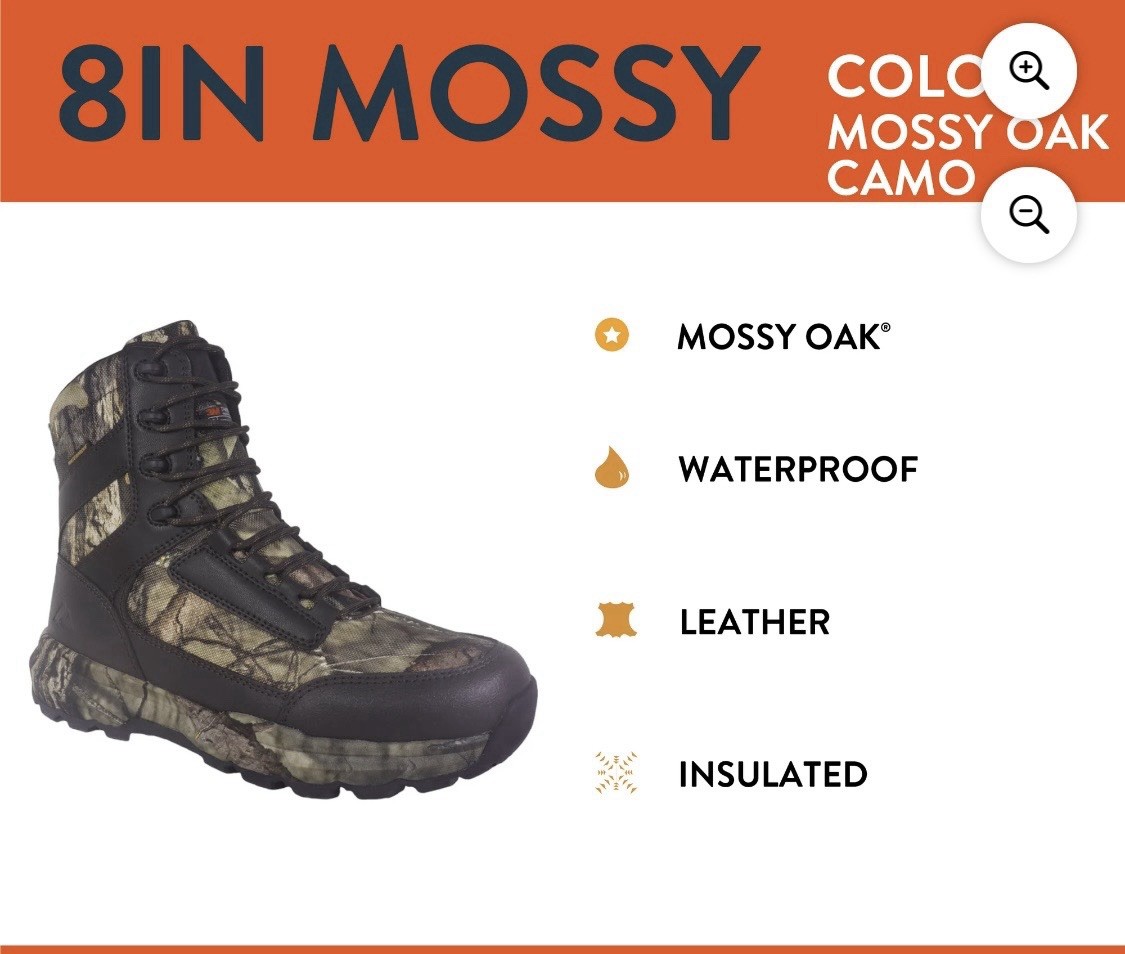 New Ozark Trail Men\'s Mossy Oak Camo Thinsulate Hiking Hunting Boots Sz 13 New Ozark Trail Men main image 3