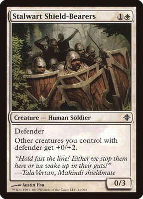 Stalwart Shield-Bearers Set: Rise of the Eldrazi Finish: Non-FoilRarity: Commo