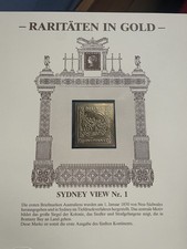 Briefmarkendrucke aus der Serie Raritäten aus Gold " Sydney View Nr. 1 "