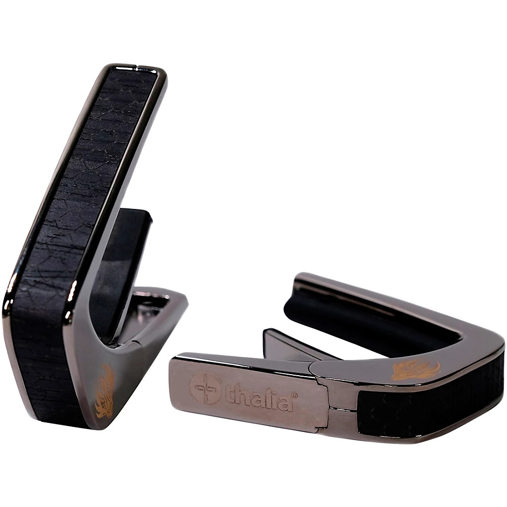 Thalia Premium Series Black Chrome Guitar Capo Black Dragon Scales 14390₽