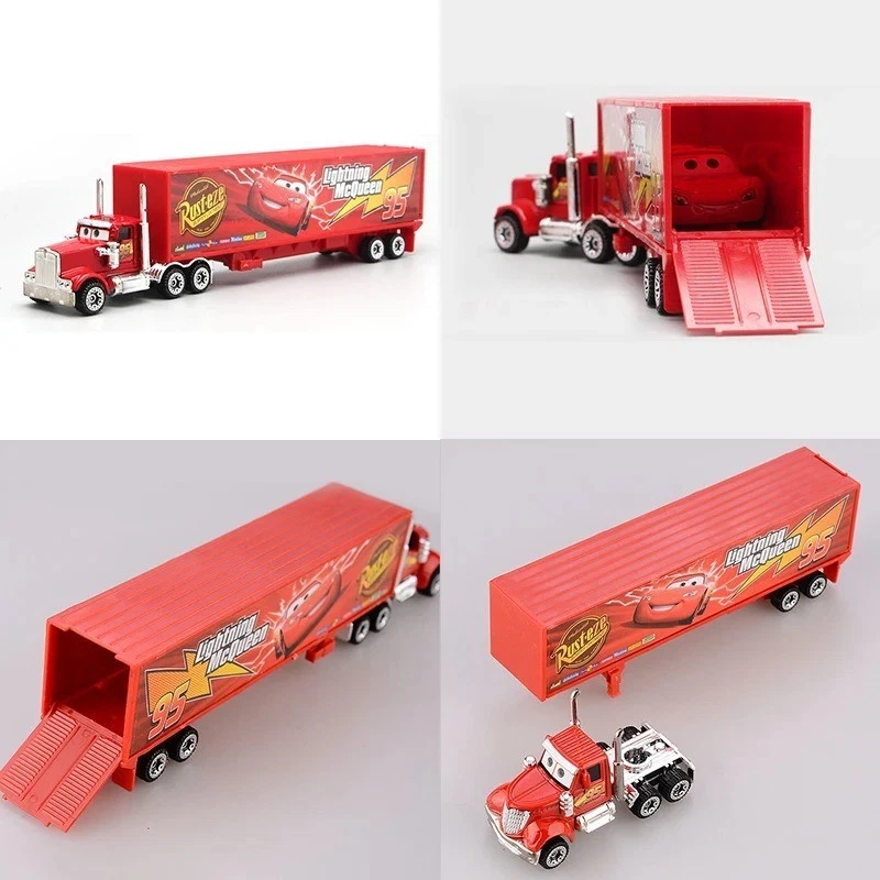 7PCS Disney Pixar Cars Lightning McQueen Jackson Storm Mack Truck Diecast - Image 4 of 4